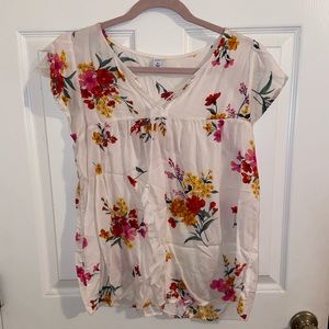 Old navy white flowered top